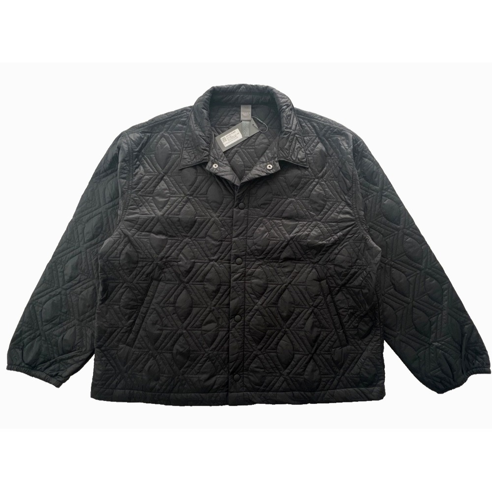 Savage X Fenty Jacket Mens Medium Quilted Woven Black Caviar 32-34 NEW NWT